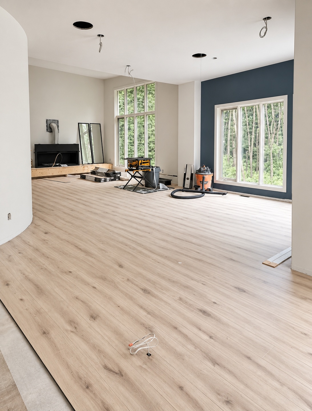 Living and dining renovation progress