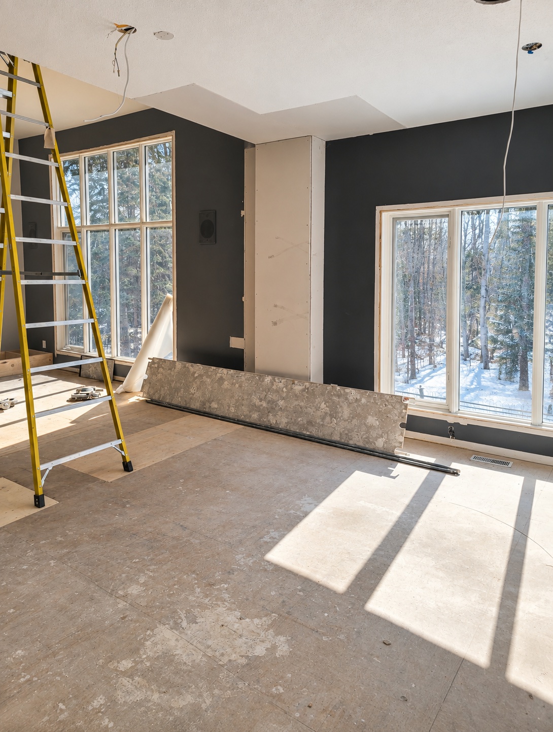 Dining and living renovation progress