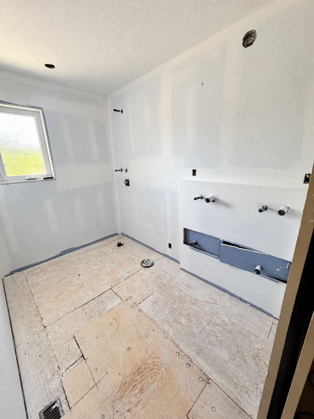 Upstairs kids bathroom during renovation