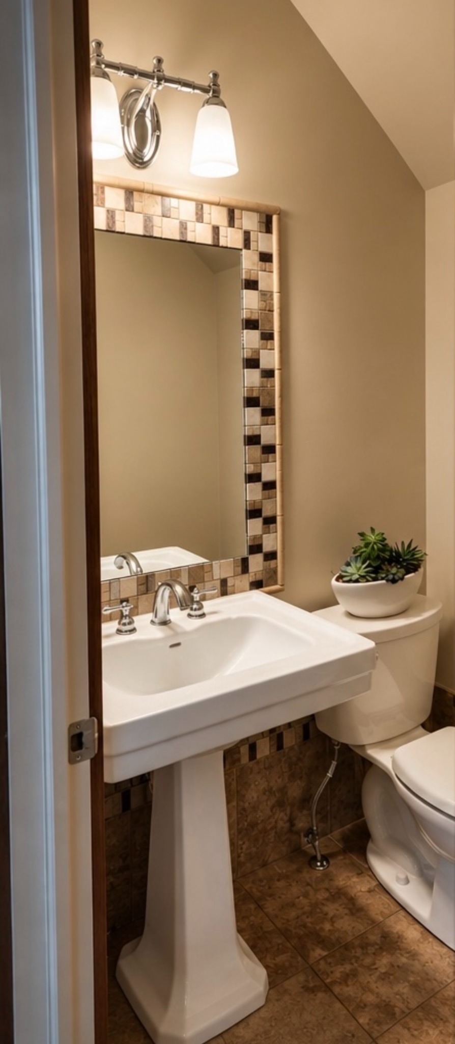 Glenora House I powder room before