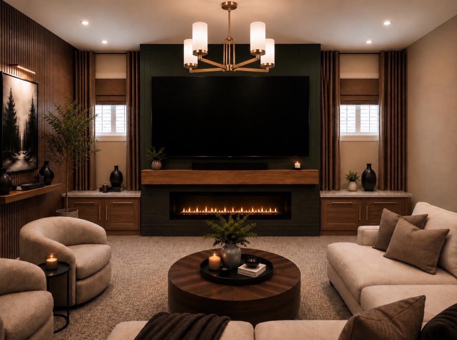 Jensen Lakes Residence I finished fireplace design