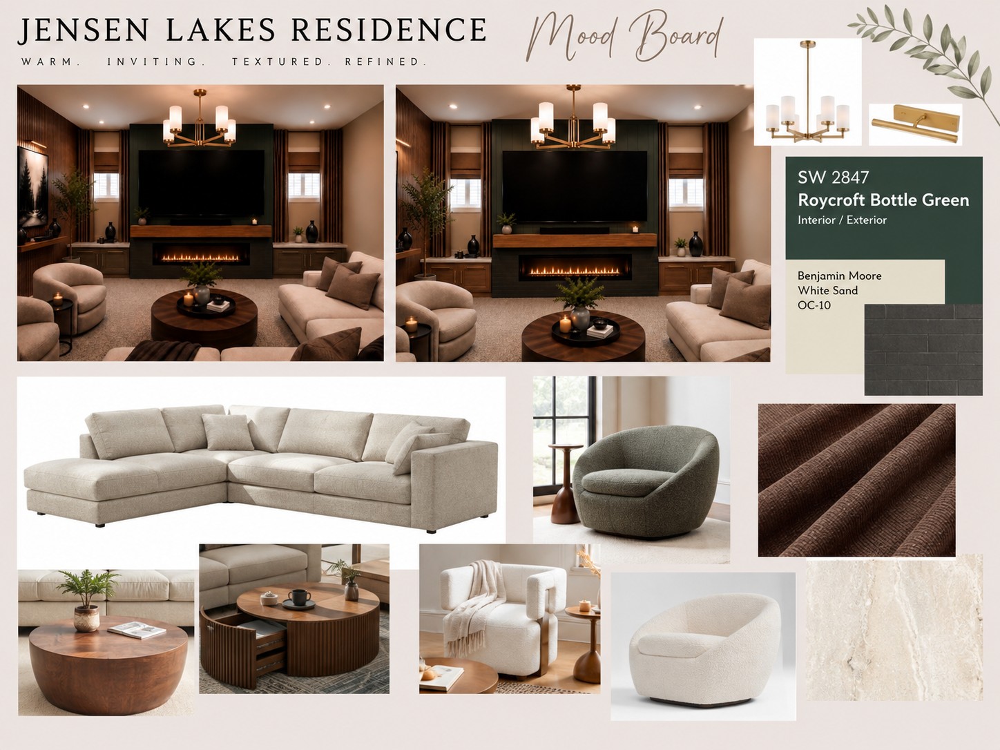 Jensen Lakes Residence I mood board